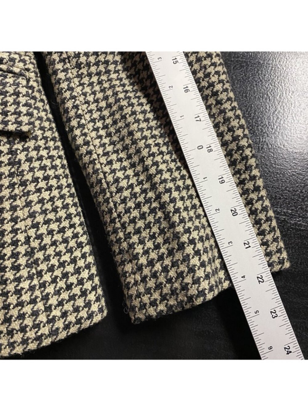 Lauren Ralph Lauren Jacket Women 6P Houndstooth Tweed Equestrian Horse Silk Wool - Picture 15 of 16